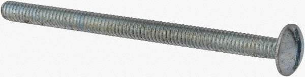 Value Collection - #8-32 UNC, 2-1/2" Length Under Head Slotted Drive Machine Screw - Truss Head, Grade 2 Steel, Zinc-Plated Finish, Without Washer - Exact Tool & Supply