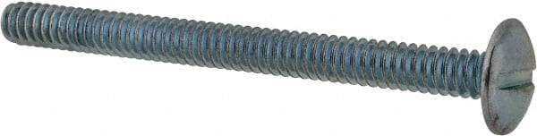 Value Collection - #10-24 UNC, 2-1/4" Length Under Head Slotted Drive Machine Screw - Truss Head, Grade 2 Steel, Zinc-Plated Finish, Without Washer - Exact Tool & Supply