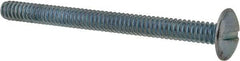 Value Collection - #10-24 UNC, 2-1/4" Length Under Head Slotted Drive Machine Screw - Truss Head, Grade 2 Steel, Zinc-Plated Finish, Without Washer - Exact Tool & Supply