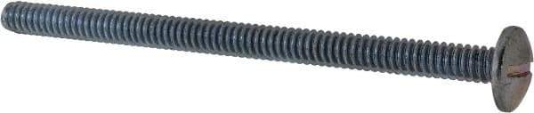 Value Collection - #10-24 UNC, 3" Length Under Head Slotted Drive Machine Screw - Truss Head, Grade 2 Steel, Zinc-Plated Finish, Without Washer - Exact Tool & Supply