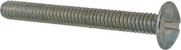 Value Collection - 1/4-20 UNC, 2-1/4" Length Under Head Slotted Drive Machine Screw - Truss Head, Grade 2 Steel, Zinc-Plated Finish, Without Washer - Exact Tool & Supply