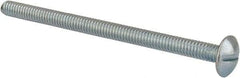 Value Collection - 1/4-20 UNC, 4" Length Under Head Slotted Drive Machine Screw - Truss Head, Grade 2 Steel, Zinc-Plated Finish, Without Washer - Exact Tool & Supply