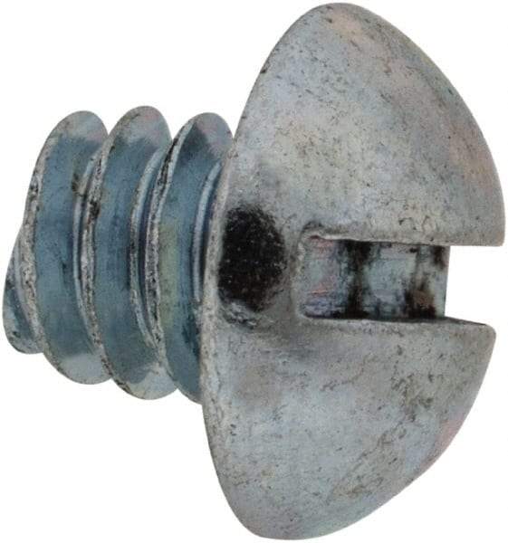 Value Collection - #10-24 UNC, 3/16" Length Under Head Slotted Drive Machine Screw - Round Head, Grade 2 Steel, Zinc-Plated Finish, Without Washer - Exact Tool & Supply