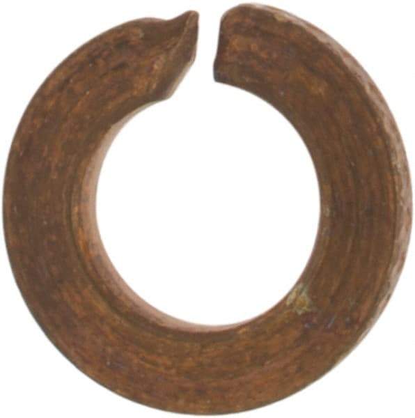 Value Collection - #2, 0.088" ID, 0.02" Thick Split Lock Washer - Silicon Bronze, Uncoated, 0.088" Min ID, 0.094" Max ID, 0.293" Max OD - Exact Tool & Supply