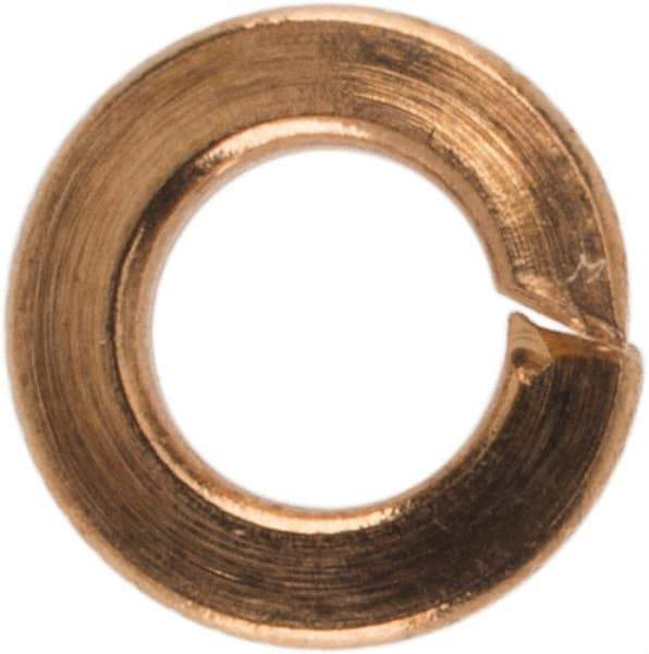 Value Collection - #3, 0.101" ID, 0.025" Thick Split Lock Washer - Silicon Bronze, Uncoated, 0.101" Min ID, 0.107" Max ID, 0.195" Max OD - Exact Tool & Supply