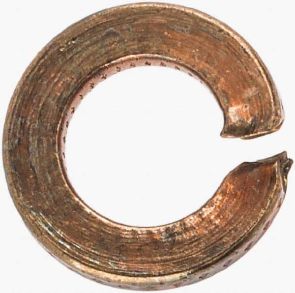 Value Collection - #5, 0.127" ID, 0.031" Thick Split Lock Washer - Silicon Bronze, Uncoated, 0.127" Min ID, 0.133" Max ID, 0.236" Max OD - Exact Tool & Supply