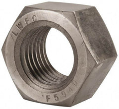 Value Collection - 1-3/4 - 5 UNC Stainless Steel Right Hand Hex Nut - 2-5/8" Across Flats, 1-1/2" High, Uncoated - Exact Tool & Supply