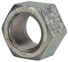 Value Collection - 1-3/8 - 12 UNF Steel Right Hand Hex Nut - 2-1/16" Across Flats, 1-11/64" High, Zinc Clear Finish - Exact Tool & Supply