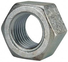 Value Collection - 2 - 4-1/2 UNC Steel Right Hand Hex Nut - 3" Across Flats, 1-23/32" High, Zinc Clear Finish - Exact Tool & Supply