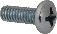 Value Collection - #12-24 UNC, 5/8" Length Under Head Phillips Drive Machine Screw - Pan Head, Grade 2 Steel, Zinc-Plated Finish, Without Washer - Exact Tool & Supply