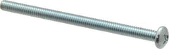 Value Collection - 1/4-20 UNC, 4" Length Under Head Phillips Drive Machine Screw - Pan Head, Grade 2 Steel, Zinc-Plated Finish, Without Washer - Exact Tool & Supply