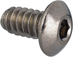 Value Collection - #6-32 UNC Hex Socket Drive, Button Screw - Grade 316 Stainless Steel, Uncoated, 1/4" Length Under Head - Exact Tool & Supply