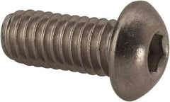 Value Collection - 5/16-18 UNC Hex Socket Drive, Button Screw - Grade 316 Stainless Steel, Uncoated, 3/4" Length Under Head - Exact Tool & Supply
