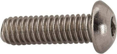 Value Collection - 5/16-18 UNC Hex Socket Drive, Button Screw - Grade 316 Stainless Steel, Uncoated, 1" Length Under Head - Exact Tool & Supply