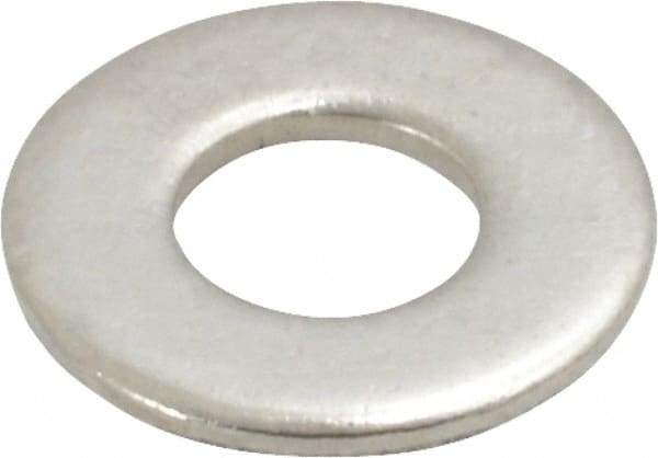 Value Collection - #10 Screw, Grade 316 Stainless Steel Standard Flat Washer - 7/32" ID x 1/2" OD, 0.049" Thick, Plain Finish - Exact Tool & Supply