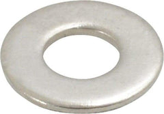 Value Collection - #10 Screw, Grade 316 Stainless Steel Standard Flat Washer - 7/32" ID x 1/2" OD, 0.049" Thick, Plain Finish - Exact Tool & Supply