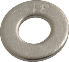 Value Collection - #12 Screw, Grade 316 Stainless Steel Standard Flat Washer - 1/4" ID x 9/16" OD, 0.065" Thick, Plain Finish - Exact Tool & Supply