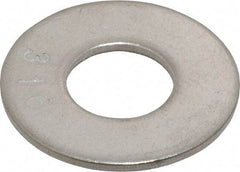 Value Collection - 7/16" Screw, Grade 316 Stainless Steel Standard Flat Washer - 1/2" ID x 1-1/8" OD, 0.062" Thick, Plain Finish - Exact Tool & Supply