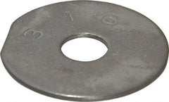 Value Collection - 3/8" Screw, Grade 316 Stainless Steel Fender Flat Washer - 0.399" ID x 1-1/2" OD, 0.069" Thick, Plain Finish - Exact Tool & Supply