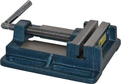Interstate - 3-13/16" Jaw Opening Capacity x 1" Throat Depth, Horizontal Drill Press Vise - 4" Wide x 1" High Jaw, Stationary Base, Standard Speed, 8.46" OAL x 2.05" Overall Height, Cast Iron - Exact Tool & Supply