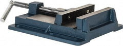 Interstate - 5-1/2" Jaw Opening Capacity x 1-7/64" Throat Depth, Horizontal Drill Press Vise - 6" Wide x 1-7/64" High Jaw, Stationary Base, Standard Speed, 10.86" OAL x 2.4" Overall Height, Cast Iron - Exact Tool & Supply