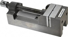 Palmgren - 2-1/2" Jaw Opening Capacity x 1-1/2" Throat Depth, Horizontal Drill Press Vise - 2-7/16" Wide Jaw, Stationary Base, Standard Speed, 7-1/4" OAL x 2-9/16" Overall Height, Cast Iron - Exact Tool & Supply
