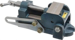 Interstate - 2" Jaw Opening Capacity x 1" Throat Depth, Angle Drill Press Vise - 2-1/2" Wide x 1.35" High Jaw, Stationary Base, Standard Speed, 7.59" OAL x 2.87" Overall Height, Cast Iron - Exact Tool & Supply