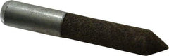 Grier Abrasives - 1/2" Diam 80 Grit 60° Included Angle Center Lap - Aluminum Oxide, Medium Grade, Extra Hard Density, Shank Mounted - Exact Tool & Supply