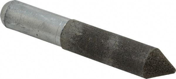 Grier Abrasives - 1/2" Diam 150 Grit 60° Included Angle Center Lap - Aluminum Oxide, Very Fine Grade, Extra Hard Density, Shank Mounted - Exact Tool & Supply
