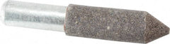 Grier Abrasives - 5/8" Diam 90 Grit 60° Included Angle Center Lap - Aluminum Oxide, Fine Grade, Extra Hard Density, Shank Mounted - Exact Tool & Supply