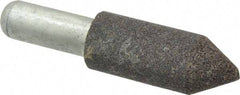 Grier Abrasives - 3/4" Diam 80 Grit 60° Included Angle Center Lap - Aluminum Oxide, Medium Grade, Extra Hard Density, Shank Mounted - Exact Tool & Supply