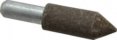 Grier Abrasives - 3/4" Diam 150 Grit 60° Included Angle Center Lap - Aluminum Oxide, Very Fine Grade, Extra Hard Density, Shank Mounted - Exact Tool & Supply