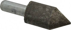 Grier Abrasives - 1" Diam 150 Grit 60° Included Angle Center Lap - Aluminum Oxide, Very Fine Grade, Extra Hard Density, Shank Mounted - Exact Tool & Supply