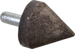 Grier Abrasives - 2" Diam 80 Grit 60° Included Angle Center Lap - Aluminum Oxide, Medium Grade, Extra Hard Density, Shank Mounted - Exact Tool & Supply
