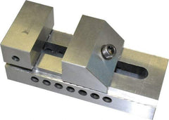 Interstate - 4" Jaw Width, 4-7/8" Jaw Opening Capacity, 1-3/4" Jaw Height, Toolmaker's Vise - Flat Jaw, 0.0002" Parallelism, 0.0002" Squareness, 9-5/8" OAL x 3-1/2" OAH - Exact Tool & Supply