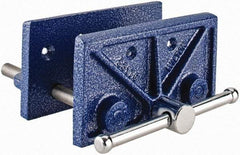 Wilton - 6-1/2" Jaw Width, 4-1/2" Jaw Opening, 3" Throat Depth, Cast Iron Woodworking Vise - 8-1/4" OAL x 7.3" OAW x 4.1" OAH, Standard Spindle - Exact Tool & Supply