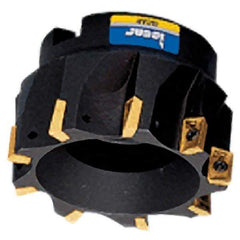 Iscar - 9 Inserts, 2-1/2" Cut Diam, 1" Arbor Diam, 0.39" Max Depth of Cut, Indexable Square-Shoulder Face Mill - 0/90° Lead Angle, 1-3/4" High, HM 90 APKT 1003... Insert Compatibility, Series HM90 - Exact Tool & Supply