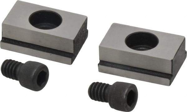 Kurt - 11/16" Base Width, 9/16" Slot Width, 1/4" Fastener Diam Compatibility, Step Fixture Key - 7/32" Slot Height, 0.12" Base Height, 1" OAL x 11/16" Overall Width x 3/8" Overall Height - Exact Tool & Supply