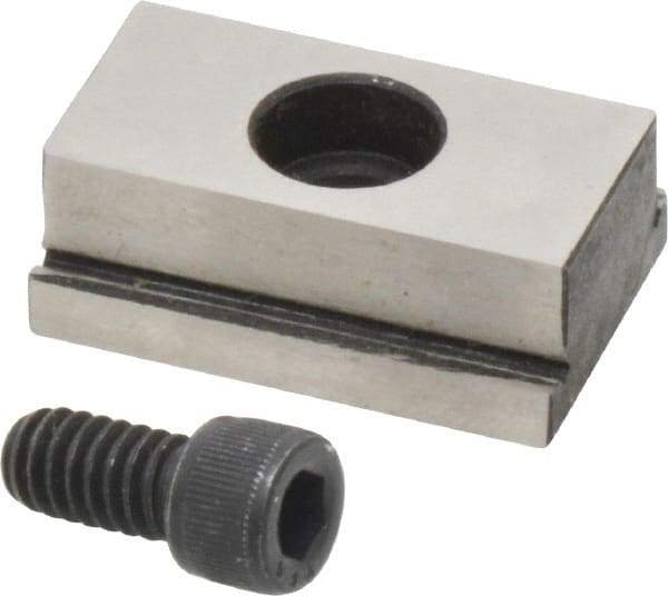 Kurt - 13/16" Base Width, 5/8" Slot Width, 1/4" Fastener Diam Compatibility, Step Fixture Key - 17/64" Slot Height, 0.156" Base Height, 1-1/4" OAL x 13/16" Overall Width x 7/16" Overall Height - Exact Tool & Supply