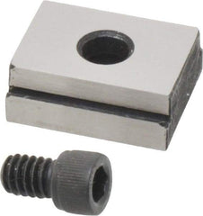 Kurt - 11/16" Base Width, 13/16" Slot Width, 1/4" Fastener Diam Compatibility, Step Fixture Key - 0.12" Slot Height, 7/32" Base Height, 1" OAL x 13/16" Overall Width x 3/8" Overall Height - Exact Tool & Supply