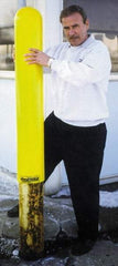 Vestil - 36" High, 5-7/8" Bollard Cover - Yellow, Low Density Polyethylene, 9 Lb, Smooth Surface - Exact Tool & Supply