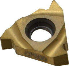 Seco - 16NR Internal Right Hand 8 UN Laydown Threading Insert - Grade CP500, TiAlN/TiN Coated Carbide - Exact Tool & Supply