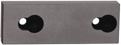 Kurt - 3.969" Wide x 1-3/8" High x 35/64" ThickFlat/No Step Vise Jaw - Steel, Fixed Jaw, Compatible with 4" Vises - Exact Tool & Supply