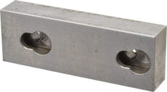 Kurt - 3.969" Wide x 1-3/8" High x 0.73" ThickFlat/No Step Vise Jaw - Semi-Hard, Steel, Fixed Jaw, Compatible with 4" Vises - Exact Tool & Supply