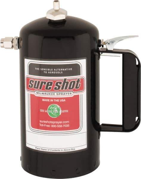 Sure Shot - Enameled Steel Paint Sprayer with Adjustable Plastic Nozzle - 32 oz Capacity, 200 Max psi - Exact Tool & Supply
