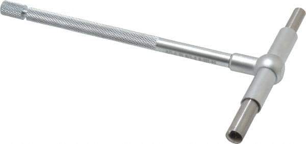 SPI - 2-1/8 to 3-1/2 Inch, 5-7/8 Inch Overall Length, Telescoping Gage - 5 Inch Long Handle, Hardened Tool Steel, Satin Chrome Finish - Exact Tool & Supply