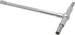 SPI - 2-1/8 to 3-1/2 Inch, 5-7/8 Inch Overall Length, Telescoping Gage - 5 Inch Long Handle, Hardened Tool Steel, Satin Chrome Finish - Exact Tool & Supply