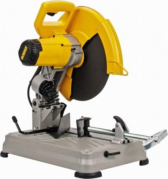 DeWALT - 14" Blade Diam, 1" Arbor Hole, Miter Chop & Cutoff Saw - 1 Phase, 4,000 RPM, 5.5 hp, 120 Volts - Exact Tool & Supply