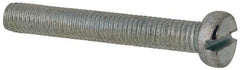 Value Collection - M5x0.80, 35mm Length Under Head Slotted Drive Machine Screw - Cheese Head, Grade 4.8 Steel, Zinc-Plated Finish, Without Washer - Exact Tool & Supply