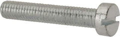 Value Collection - M6x1.00, 35mm Length Under Head Slotted Drive Machine Screw - Cheese Head, Grade 4.8 Steel, Zinc-Plated Finish, Without Washer - Exact Tool & Supply